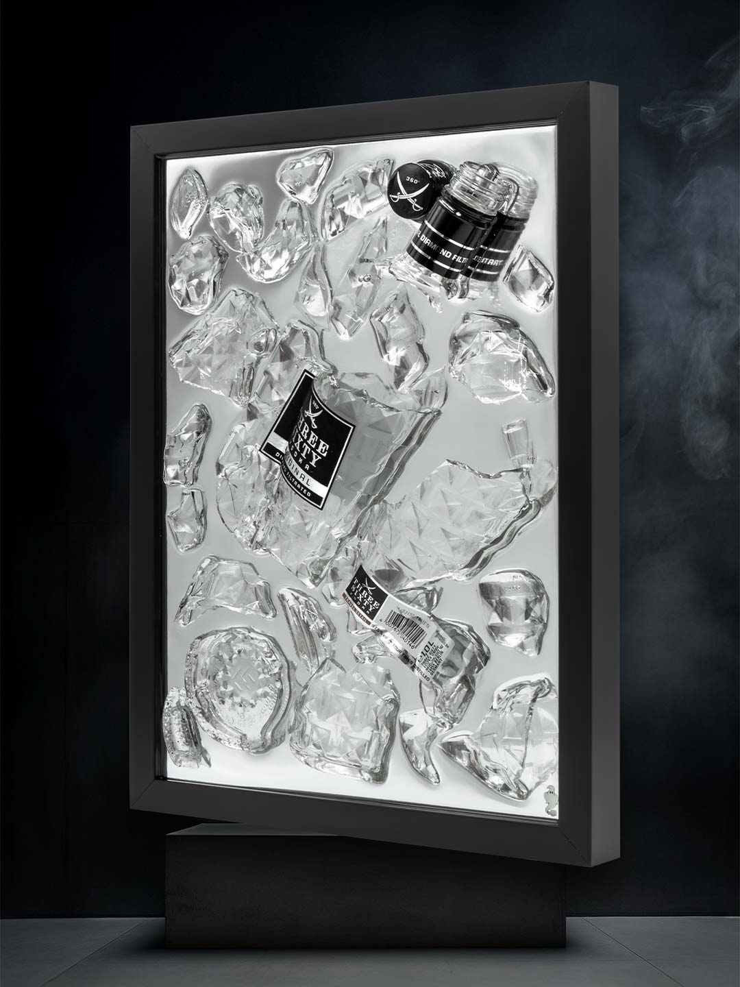 Wandbild aus einer Three Sixty Flasche - rechts, gespiegelt