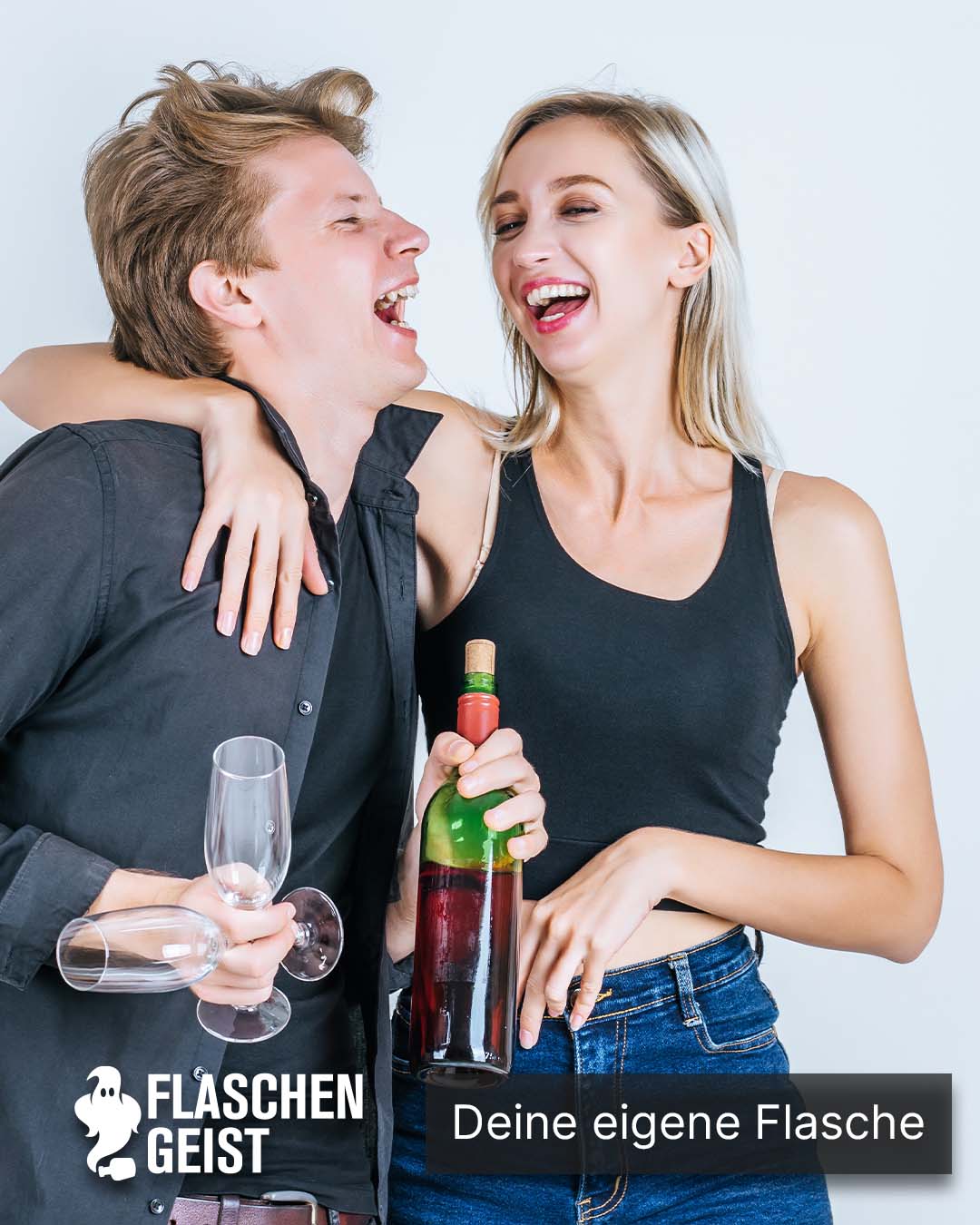 Mein Flaschengeist - deine Wunschlampe. Couple.