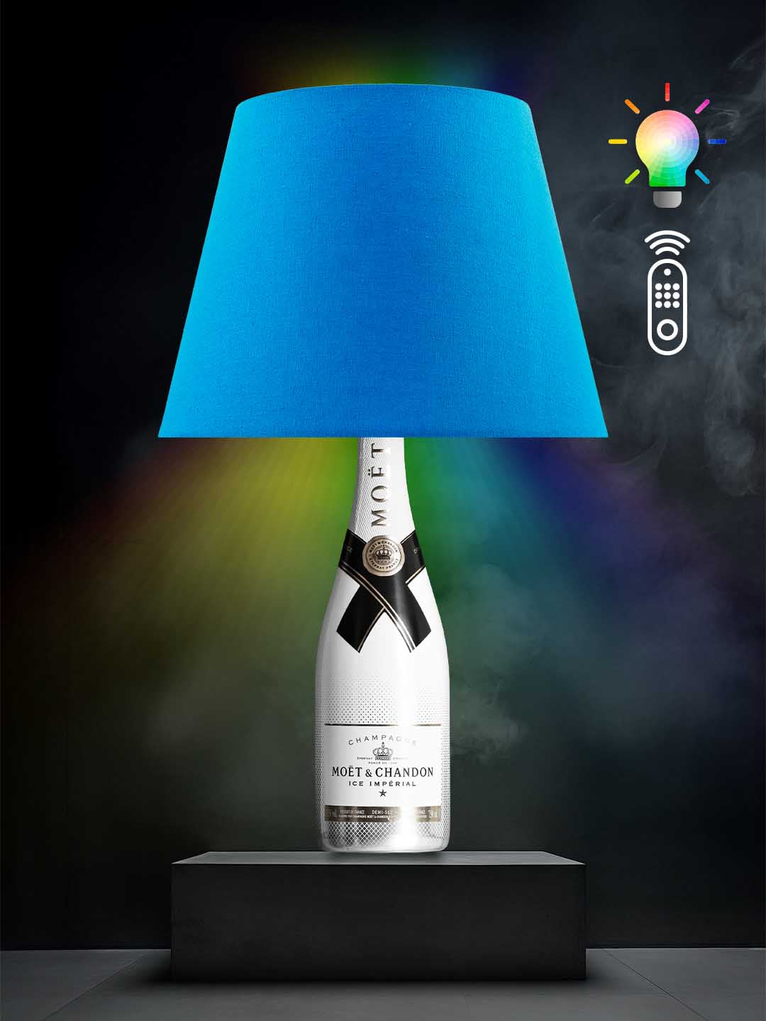 Moet Tischlampe (Blau, RGB)