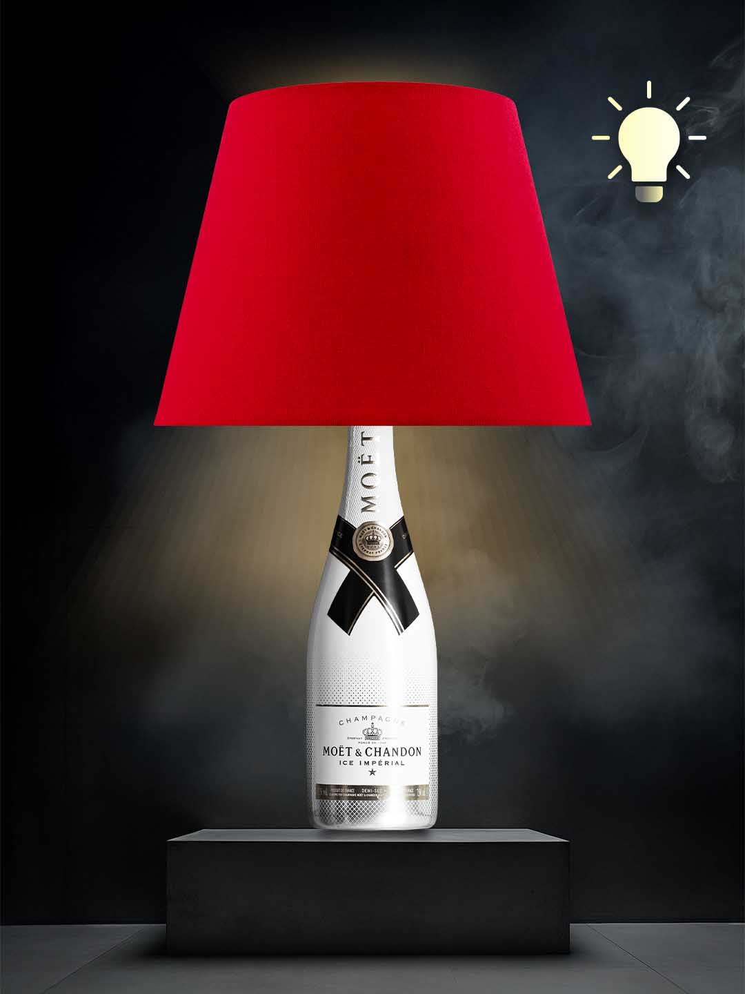 Moet Tischlampe (Rot, warmweiß)