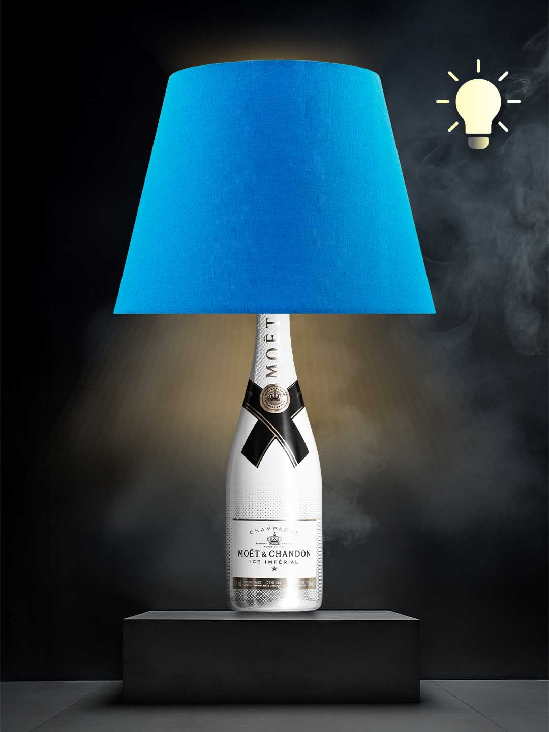 Moet Tischlampe (Blau, warmweiß)