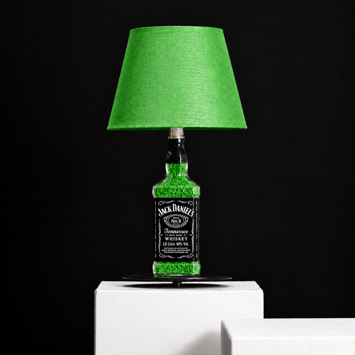 Captain Jack Flaschenlampe – mit grünem Lampenschirm