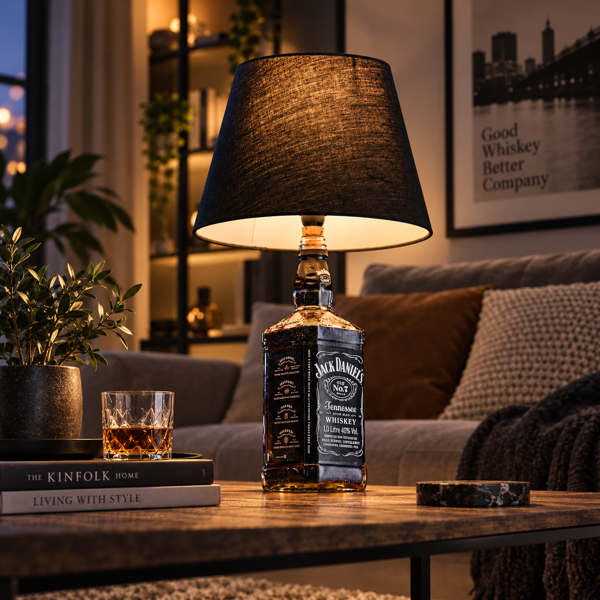 Captain Jack Flaschenlampe – im Wohnzimmer