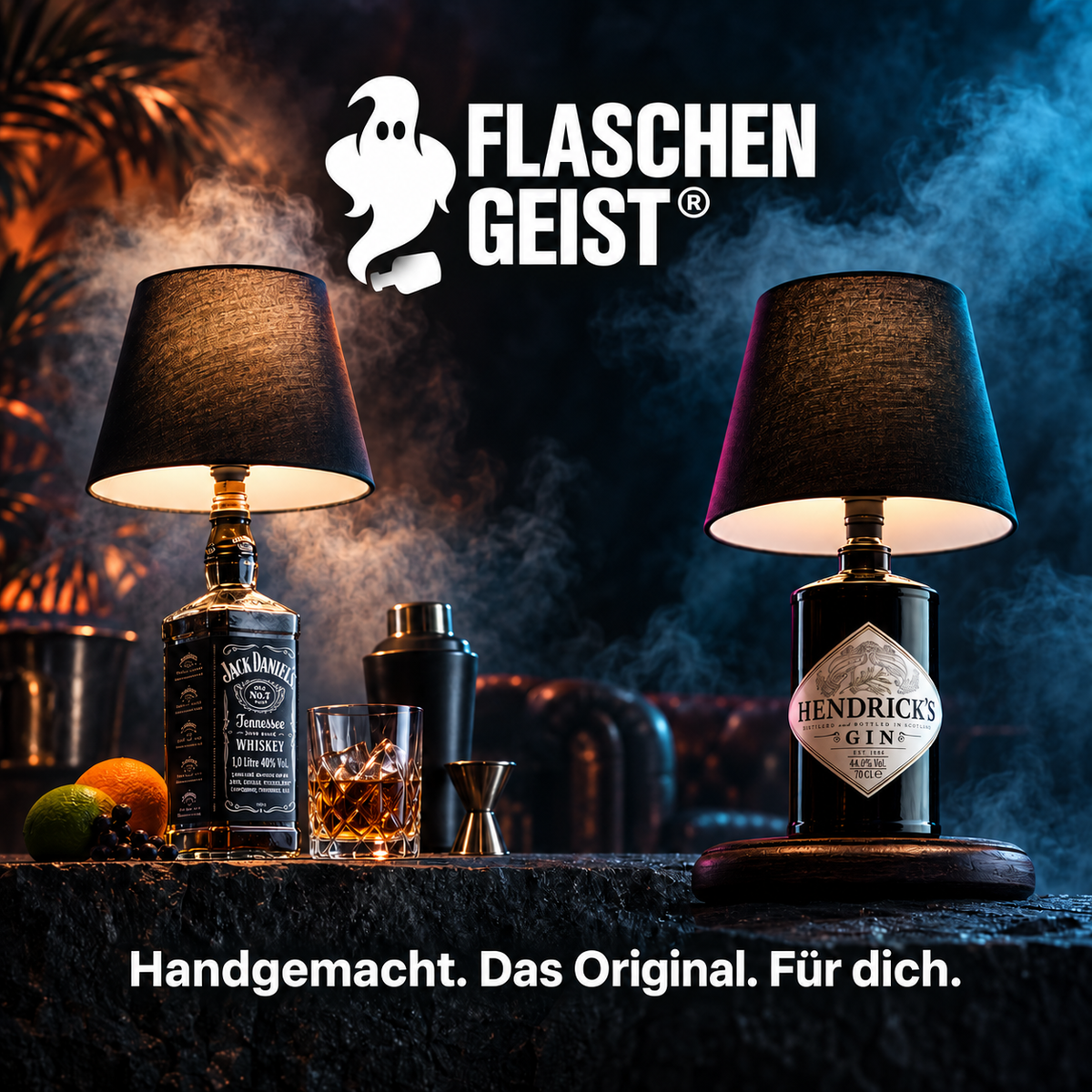 Captain Jack Flaschenlampe – Flaschengeist Markenmotiv