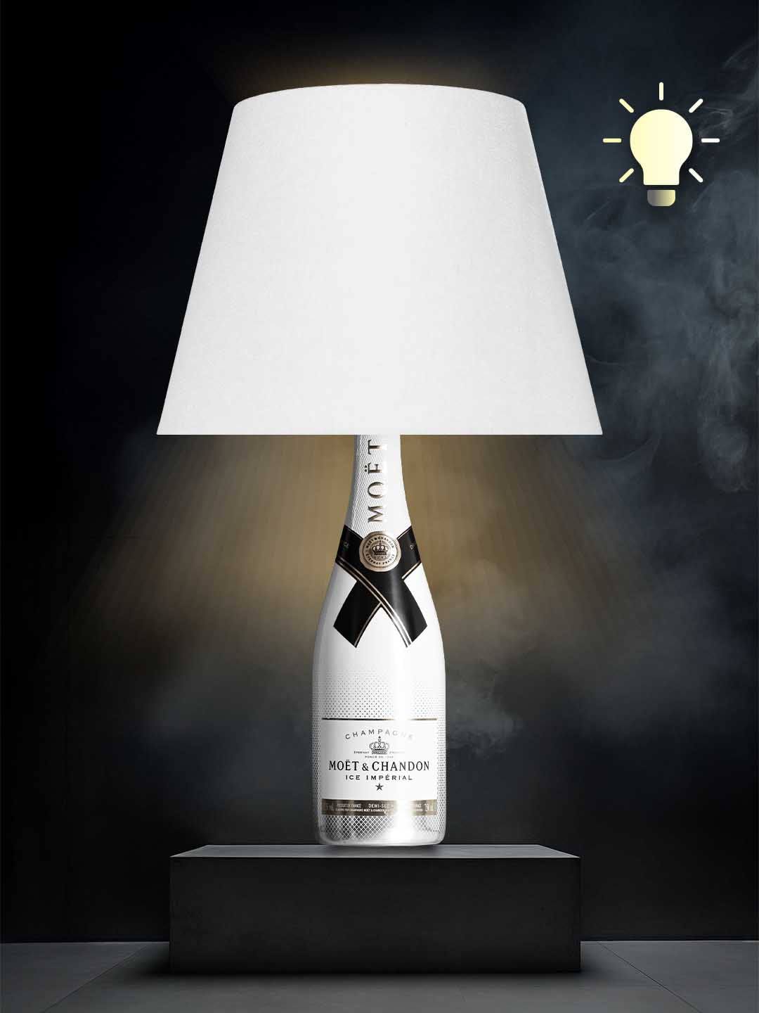 Moet Tischlampe (Weiß, warmweiß)
