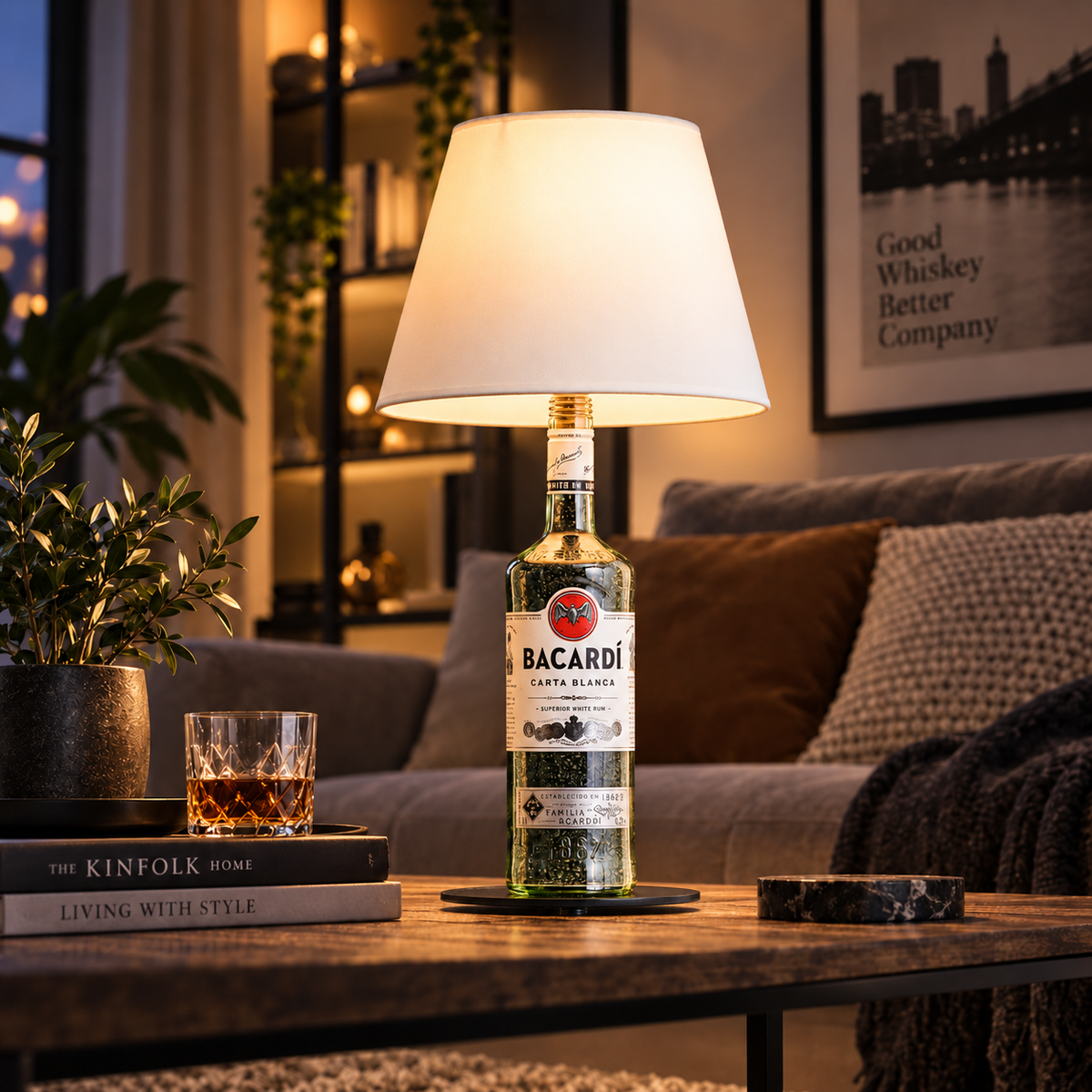 Ricardo Flaschenlampe – im Wohnzimmer