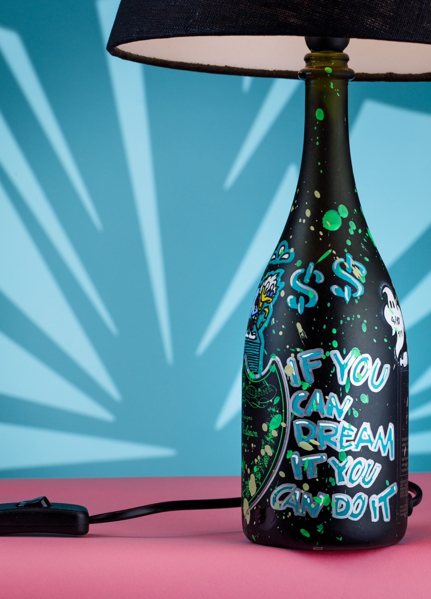 Handpainted Illuminous "If you can dream it you can do it" #4