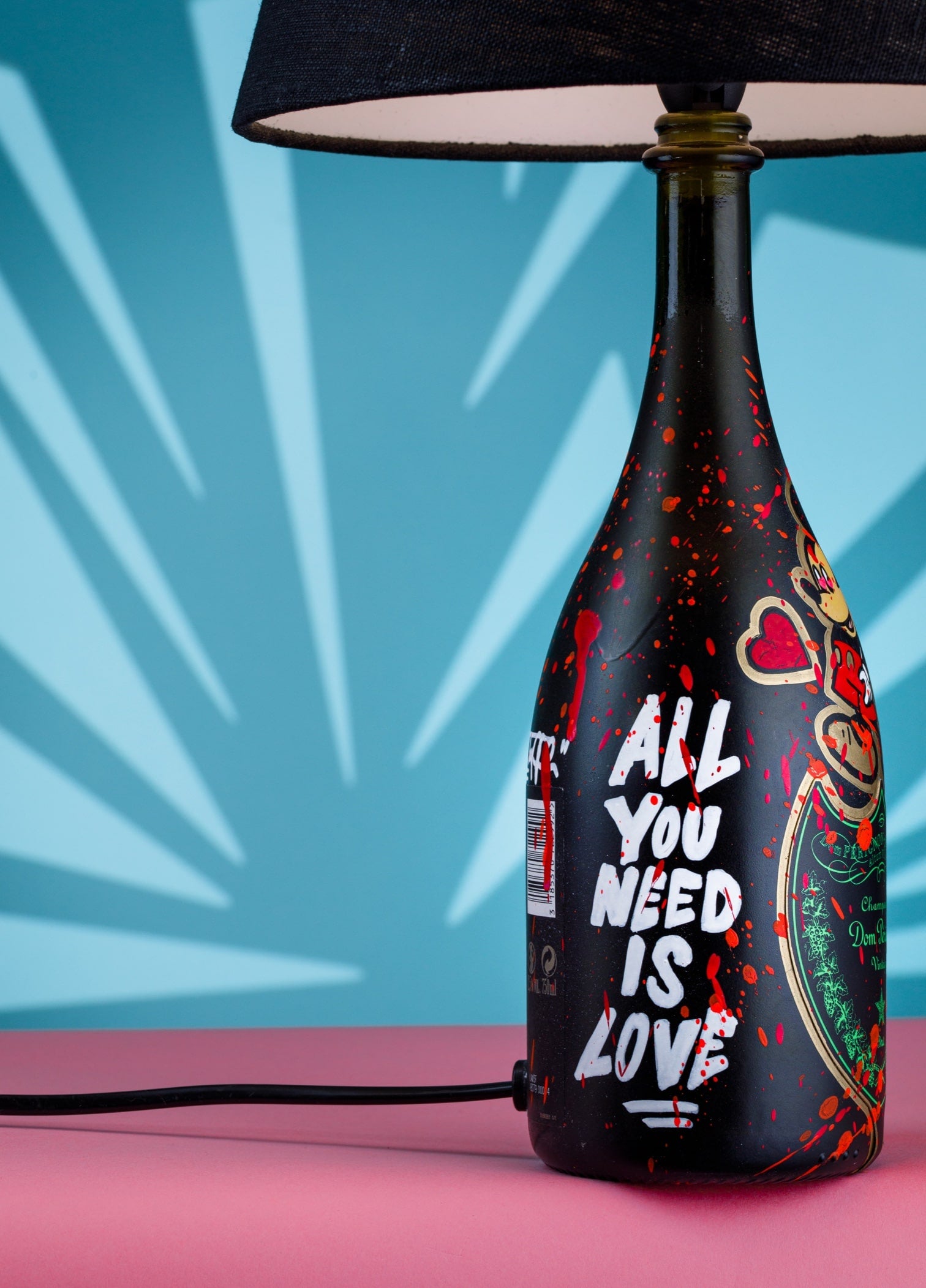 Handpainted Illuminous "All you need is love" #7